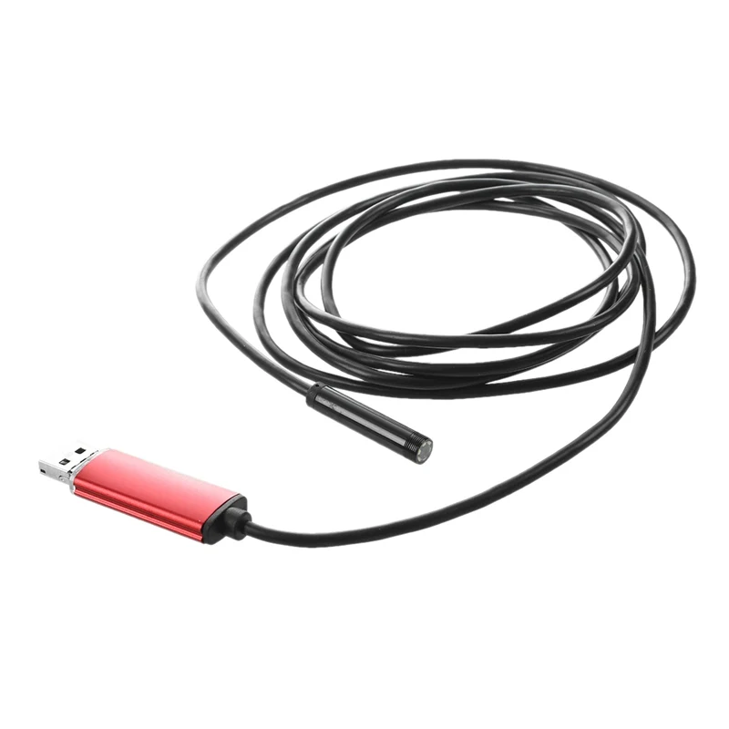 Водонепроницаемый 7 мм 6LED Android мобильных телефонов эндоскопа 2 м красный|Камеры