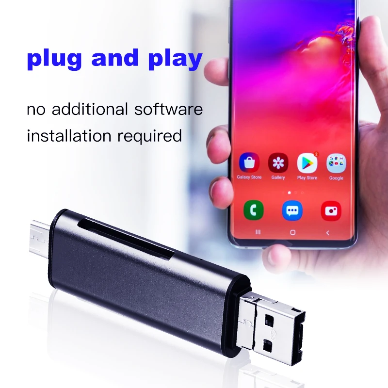 Lungfish type C и micro USB и USB 3 в 1 SD TF OTG Кардридер высокоскоростной USB 3,0 TF/SD для Android Компьютерный удлинитель-переходник