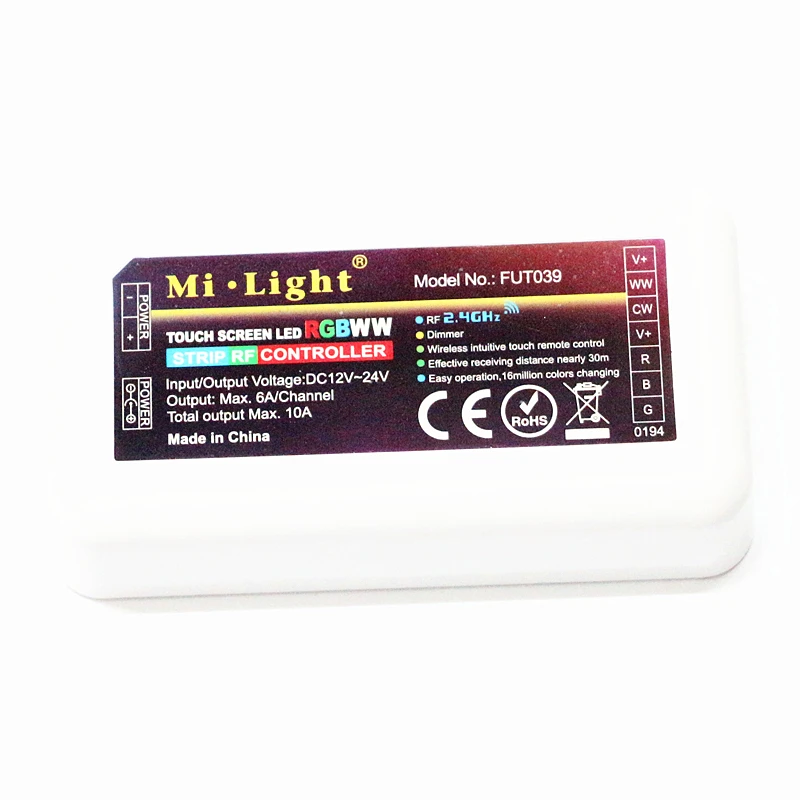 100% оригинальное освещение Mi rgbww LED контроллер DC12V 24V 10A 2 4G RF Диммер для 3528 5050 RGB + CW WW