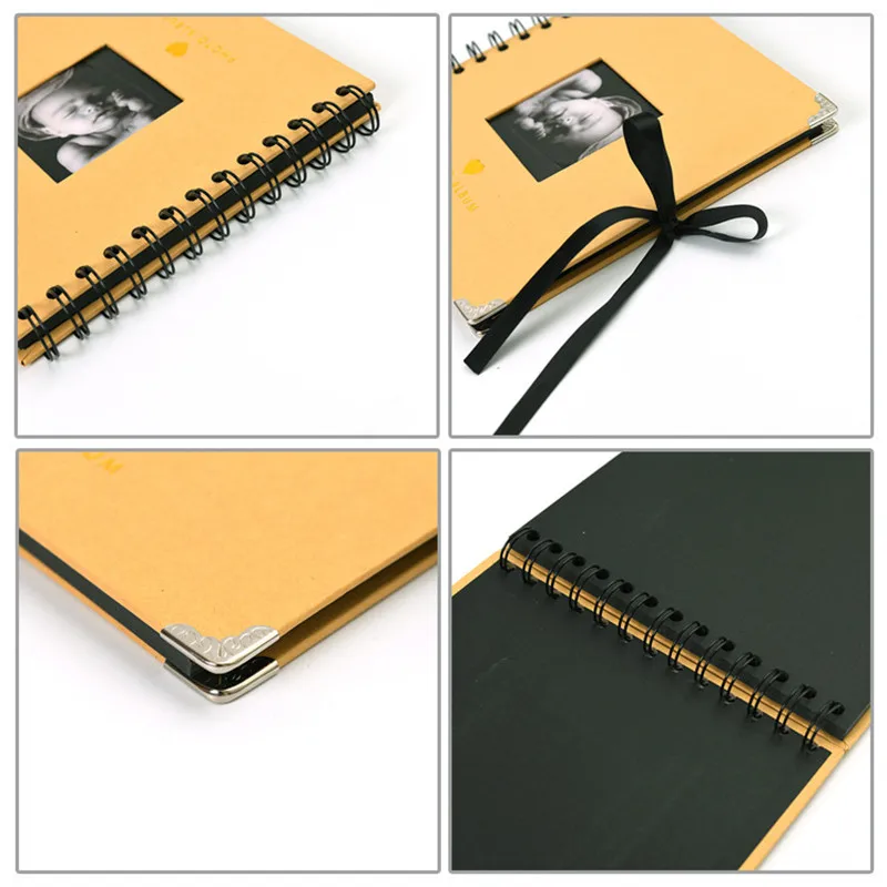 Новый чехол из крафт бумаги DIY ручной работы фотоальбом Детский семейный альбом