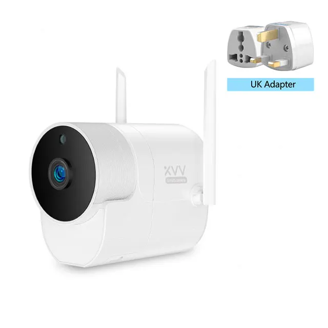 add uk adapter Xiaovv наружная панорамная камера 360 IP 1080P камера видеонаблюдения беспроводная wifi ночное видение высокой четкости с приложением Mijia - Цветной: add uk adapter