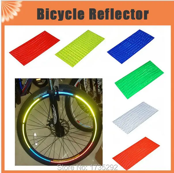 Флуоресцентная MTB велосипедная наклейка для велосипедных колес светоотражающие