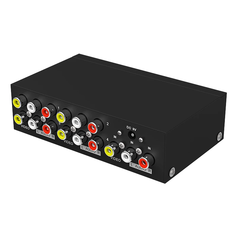 Разветвитель MT-Viki 1x4 RCA AV 4-портовый распределитель видео и аудио 4-дюймовый