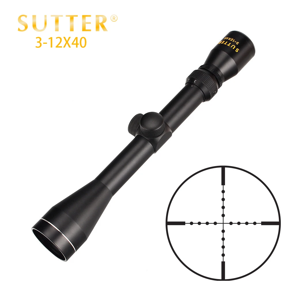 SUTTER 3 12X40 Mil точка сетка Охотничья винтовка прицел тактический арбалет Воздушный