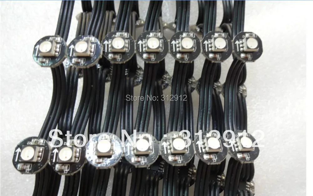 Черный DC5V WS2811 led 5050 SMD pixel node 50 шт. a string черные провода 5 см интервал между