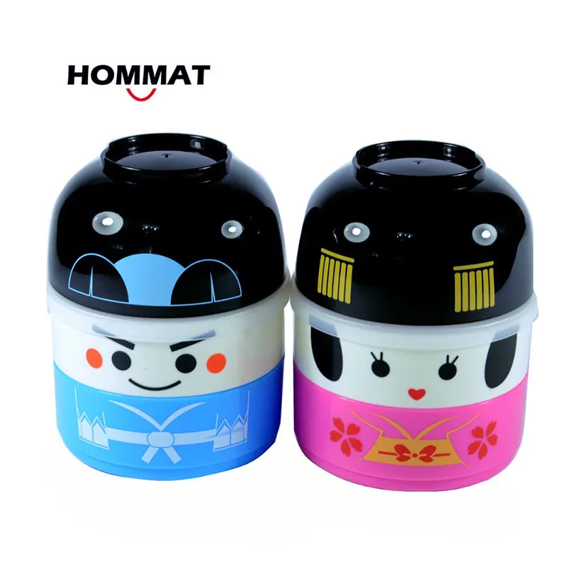 Hakoya Гейша кукла каваи японский милый Bento Box Ланч-бокс для детей кемпинг мультфильм контейнер еды миски Ланчбокс Сумка BPA бесплатно