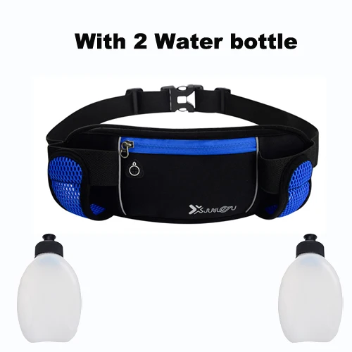with 2 bottles Поясные Сумки для бега, 2 бутылки для воды, для походов, фитнеса, мужчин и женщин, для спортзала, легкие поясные сумки, женские спортивные поясные сумки - Цвет: with 2 bottles