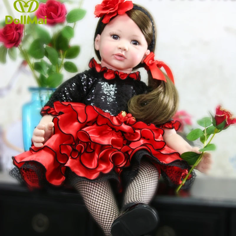 Bebe Кукла реборн 2" 60 см Силиконовые реборн Детские куклы-игрушки для девочек для детей подарок Реалистичная принцесса малыш BJD oyuncak bebek