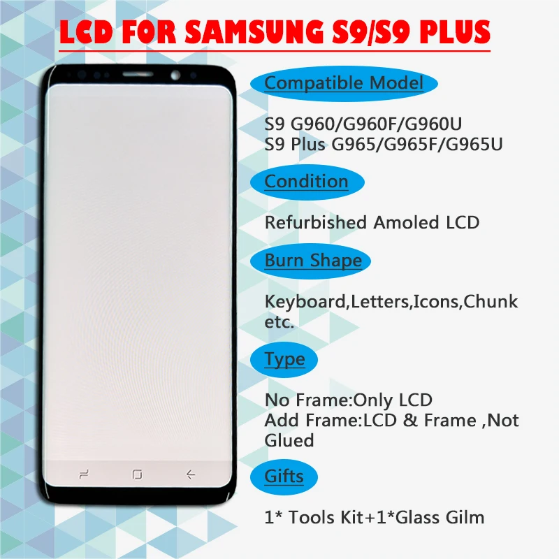 Оригинальный AMOLED ЖК дисплей s Замена для SAMSUNG Galaxy S9 + сенсорный экран дигитайзер с