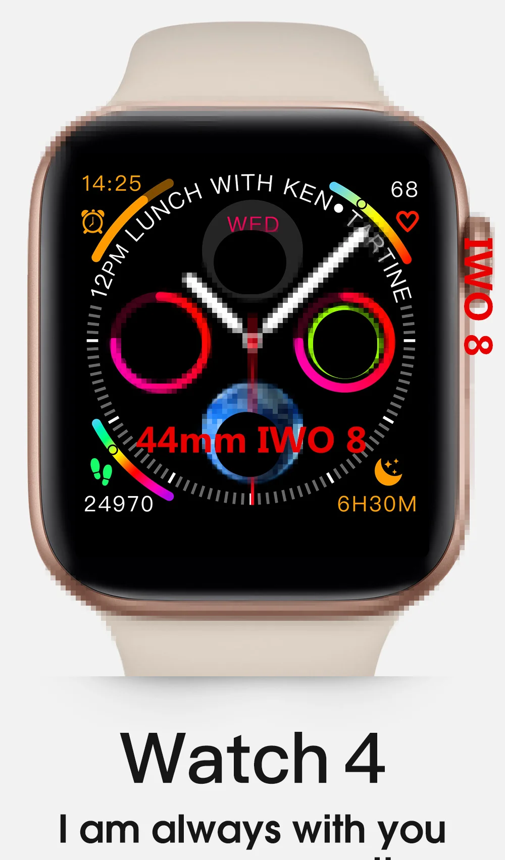 IWO8+ наушники/набор Smartwatch MTK2502 44 мм чехол для часов серии 4 Smartwatch Поддержка SMS синхрониза VS IWO 5 6