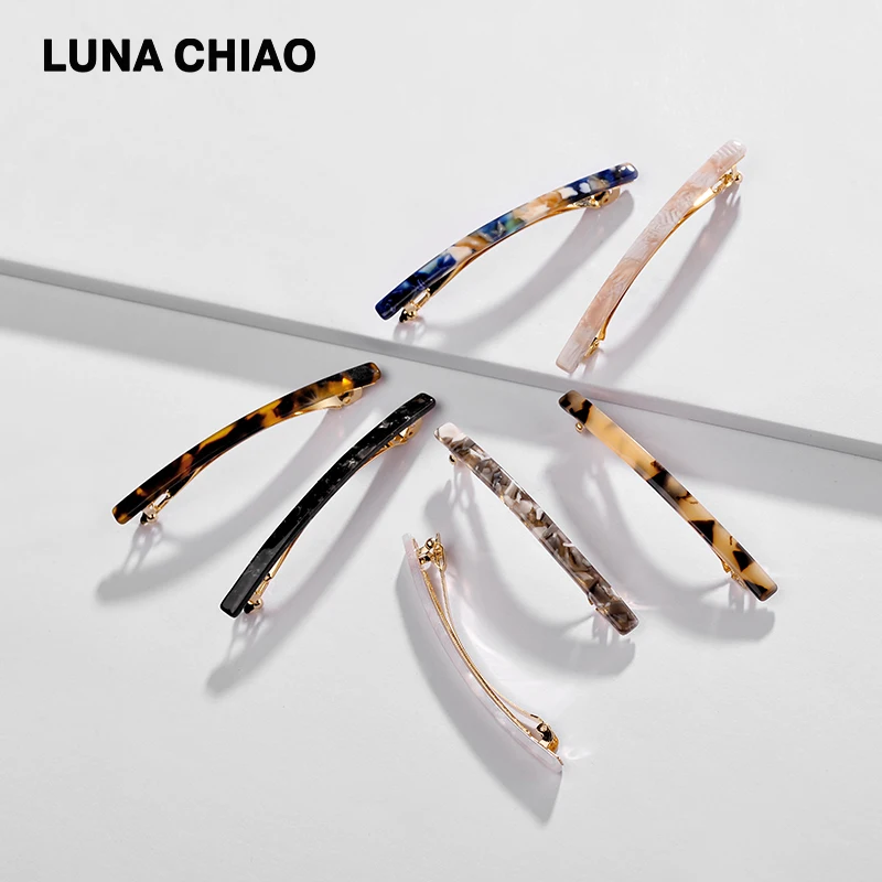 Женские заколки для волос LUNA CHIAO аксессуары из черепахового акрила