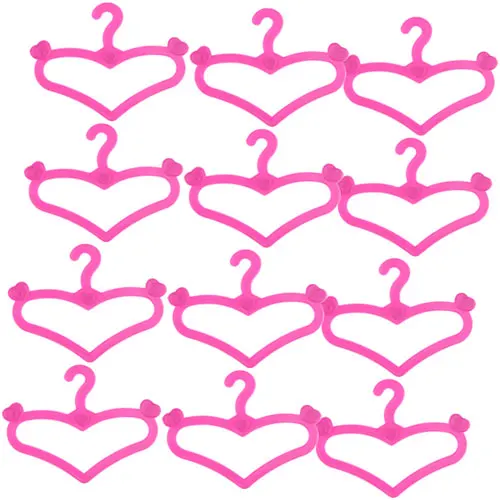 Высокое качество Plastic12xDoll вешалки для одежды аксессуары в форме сердца 2 3/8