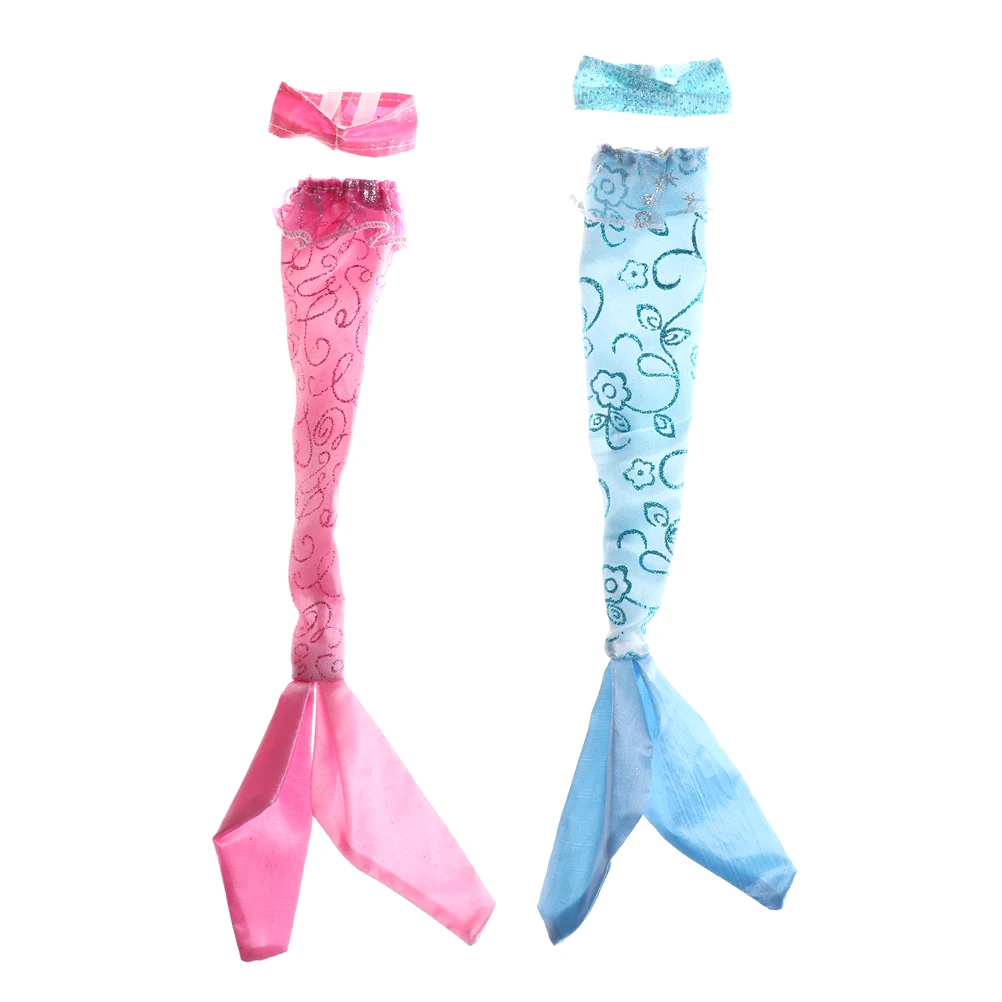 2 шт./лот розовые синие куклы ручной работы платье Русалка вечернее юбка Модная