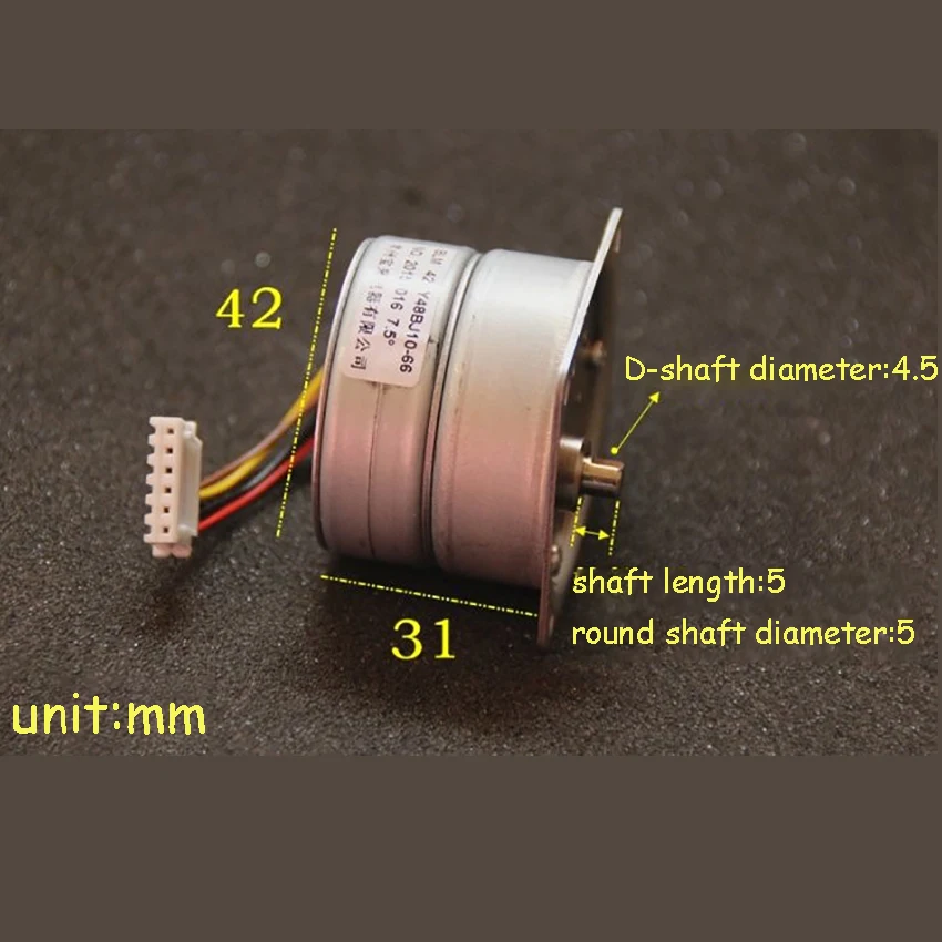 Металлические колеса 4 phase 6 проводов шаговый двигатель DC12V 0.18A D вал мотор редуктор