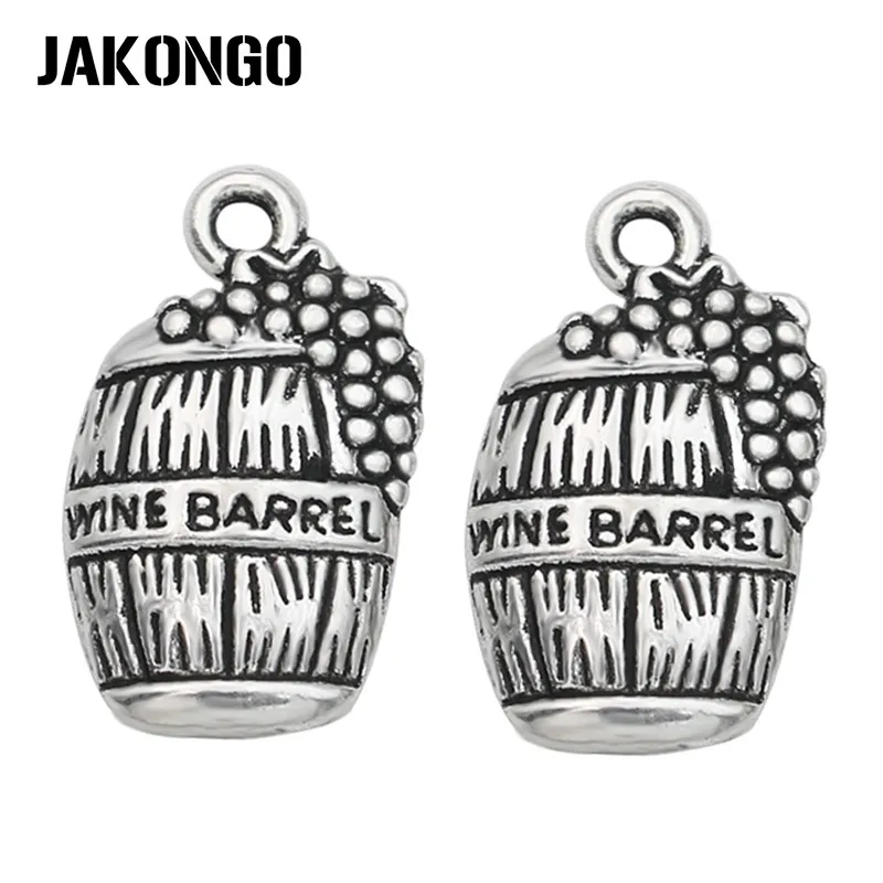 JAKONGO антикварные посеребренные Подвески в виде бочонка Вина для изготовления