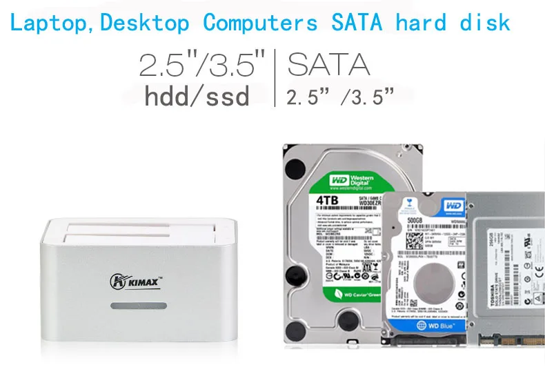 2.5/3.5 дюймов HDD SSD диск внешний корпус оригинальный hdd случае USB 3.0 Алюминиевый Box