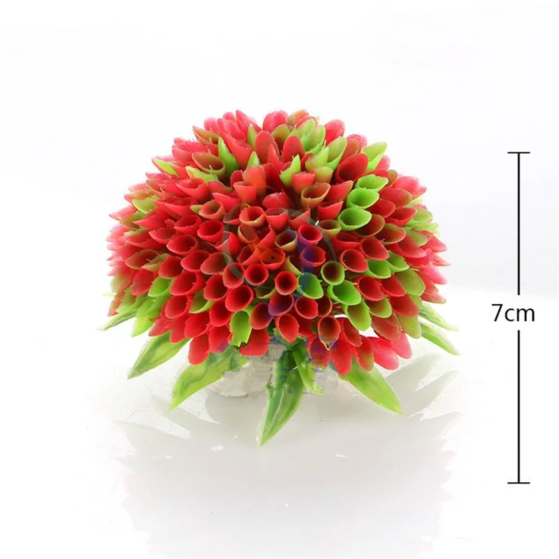 7cm 6Color PVC Coral Underwater Artificial Aquatic Plant Ornaments Aquarium Fish Tank Green Water Grass Landscape Decoration | Дом и сад