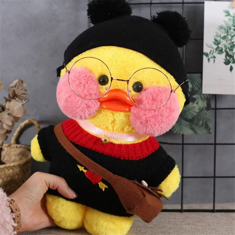 Сиренево-синего цвета 30 см Kawaii LaLafanfan кафе утка плюшевая игрушка мультяшная Милая Утка Мягкая кукла животные куклы детские игрушки подарок на день рождения для детей - Цвет: Сиренево-синего цвета