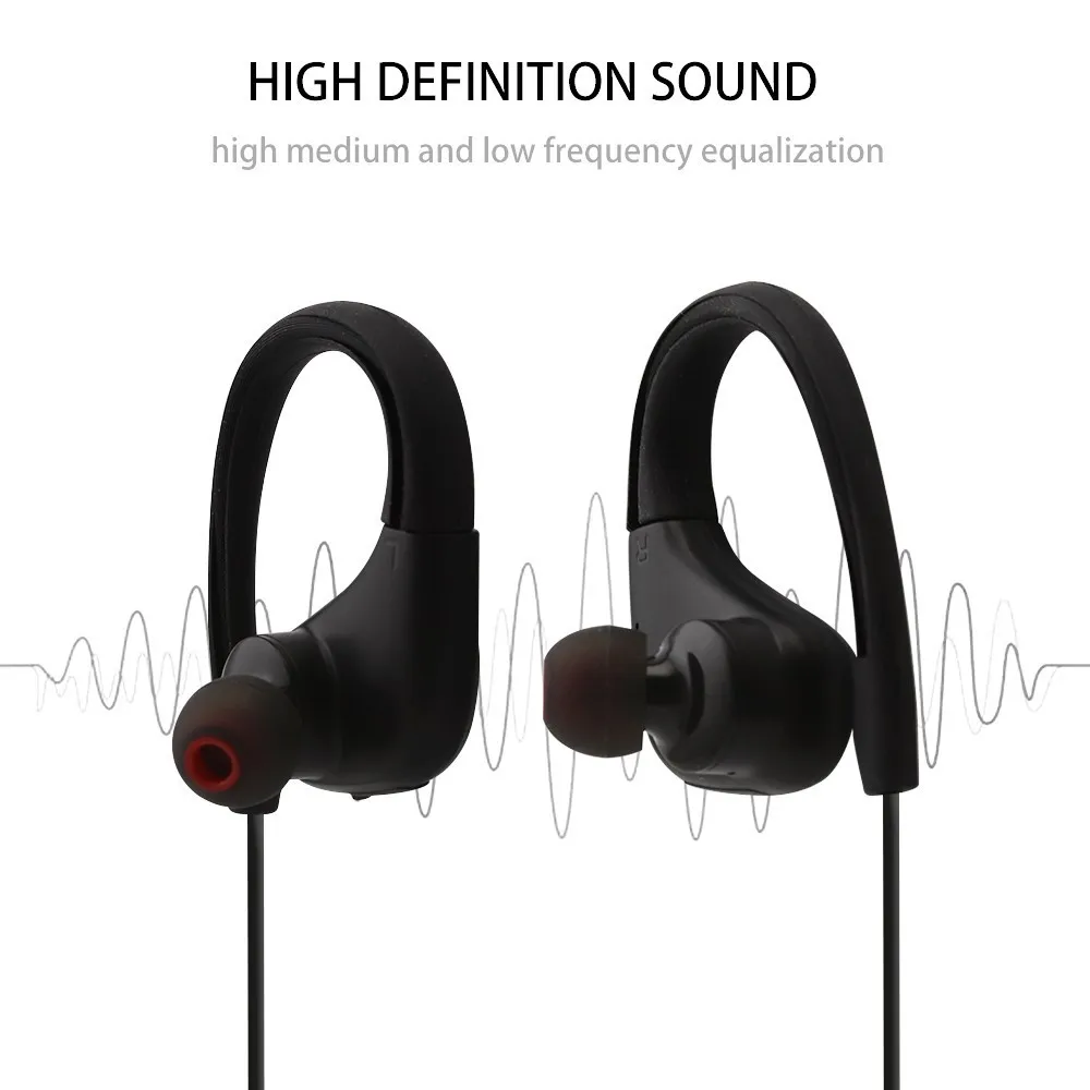 Спортивные Bluetooth наушники с заушным крючком беспроводные BT 4 2 USB гарнитура