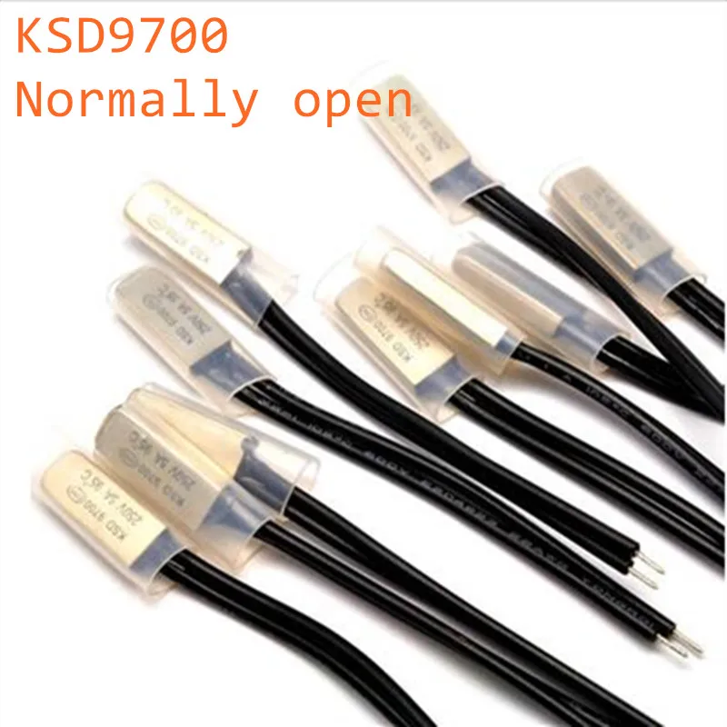 5 шт. KSD9700 250 В 5A биметаллический дисковый переключатель температуры Термостат N/O