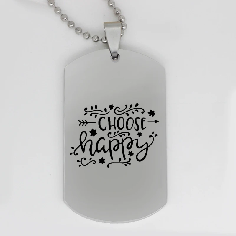 Подвеска-карточка в подарок для девушки счастливое ожерелье из нержавеющей