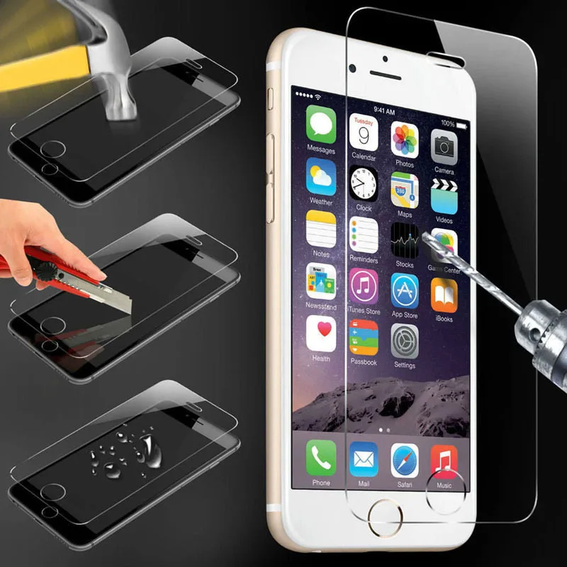 Ultra HD Tempered Glass Screen Protector Case For iPhone 5 5S 5C SE Toughened Protective Film Phone Cover Cases |