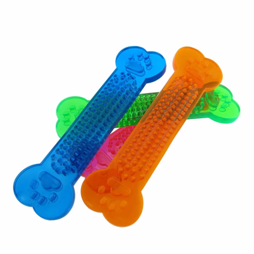 1Pcs Pet Dog Chew Toys Puppy Rubber Bone ShapeStick Training Bite Resistant Supplies Random color | Дом и сад