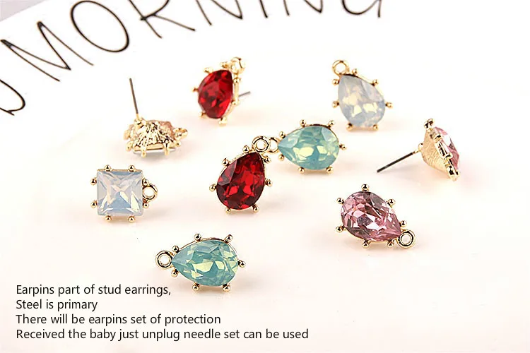 DIY алмазные серьги корейские в форме слезы из сплава универсальные летние