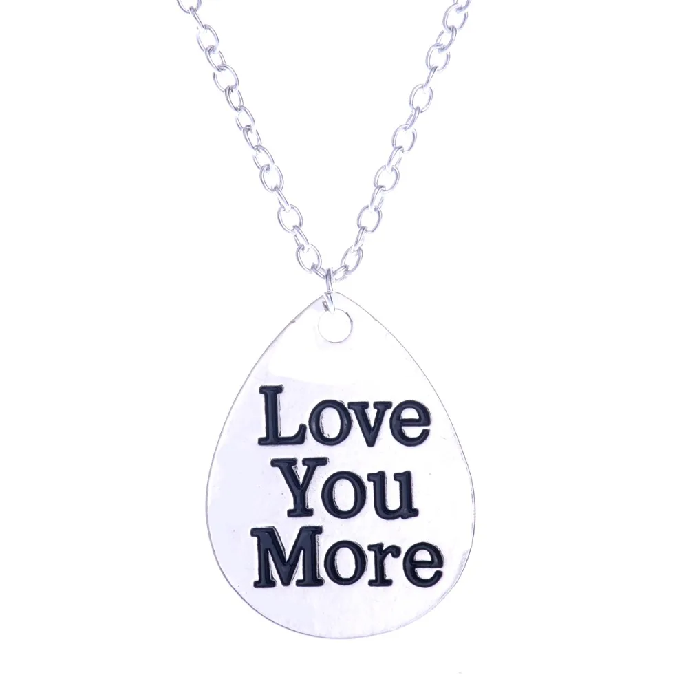 Ожерелье с подвеской Love You More подарок на День святого Валентина для влюбленных