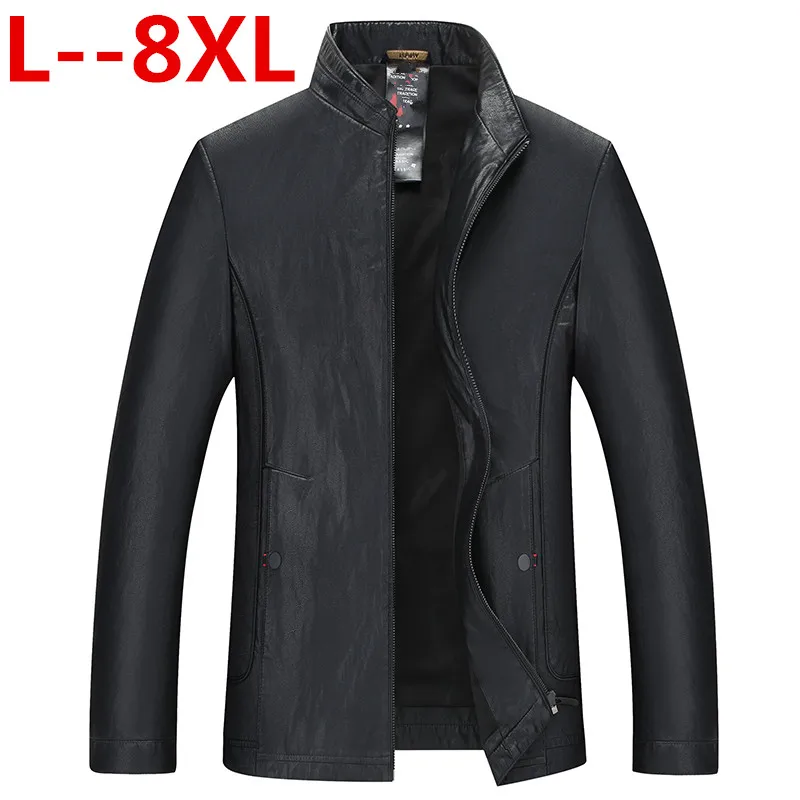 8XL 6XL 5XL мужская куртка из натуральной кожи овчины новая весенняя и осенняя красивая тонкая мужская мотоциклетная кожаная куртка на молнии
