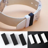 2 pcsset silicone anti fall buckle ring loop keeper holder for smart bracelet watch band replacement watchband clasp locker