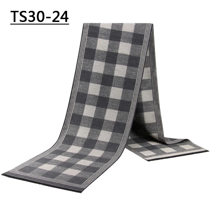 TS30 - 24 YISHLINE, модные, 180X30 см, Толстые мужские шарфы, зимние, мягкие, мужские, кашемировые, вискозные, с кисточками, шарф, модальный, подарок для отца и мужчины - Цвет: TS30 - 24
