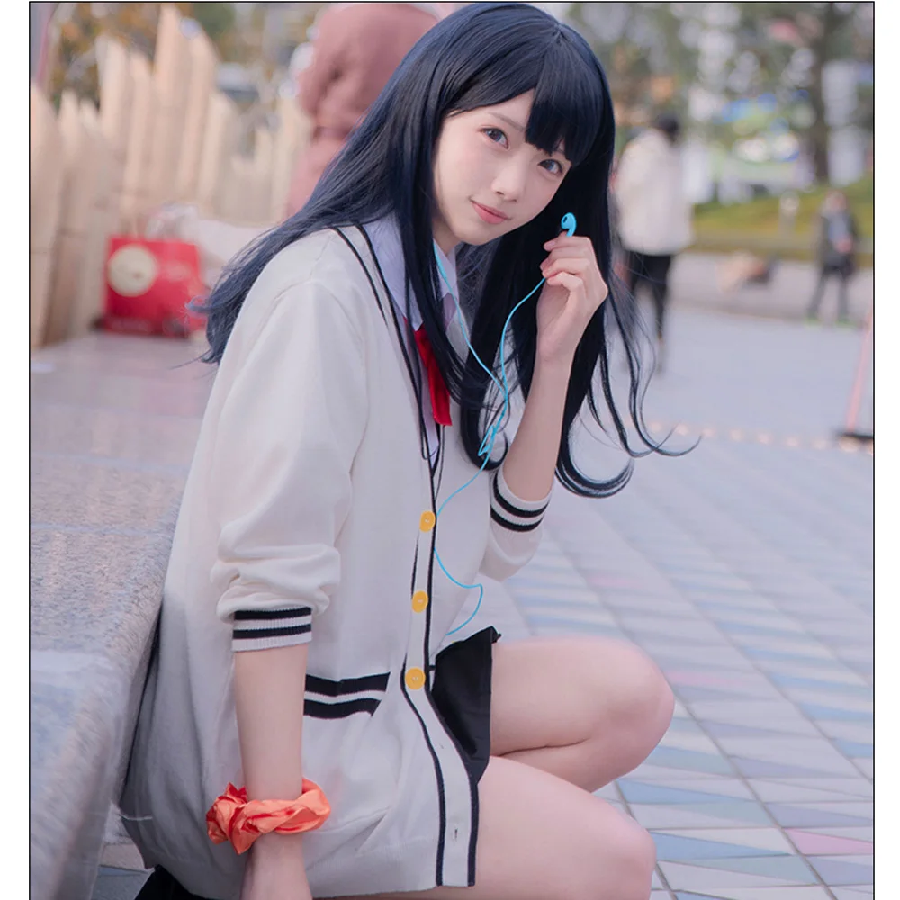 VEVEFHUANG аниме SSSS.GRIDMAN Косплей Костюм Takarada Rikka косплей костюм девочка школьная форма