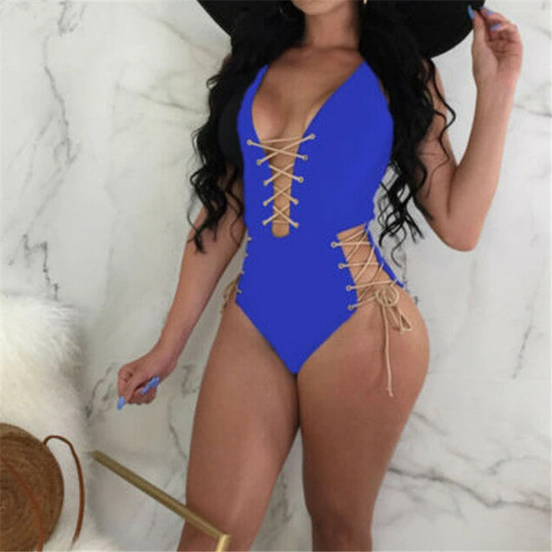 

Women One Piece Swimsuit Sexy Women Halter Bikini Swimming Suit Bikini Push-up Padded Bra Swimwear Bathing Suit Women Monokini