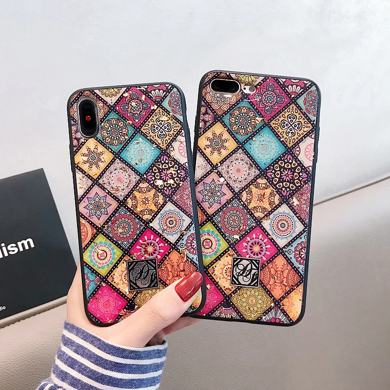 GlamPhone чехол с геометрическим рисунком, сетчатый чехол для телефона для iphone 11 XS Max, чехол для iphone XR X 8 7 6S 6 Plus, роскошный блестящий чехол в стиле ретро