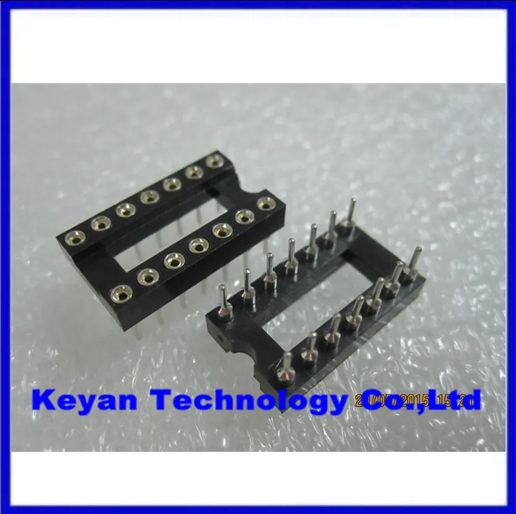 

50pcs 14 Pin 2.54mm Pitch DIP IC Sockets Round Pin