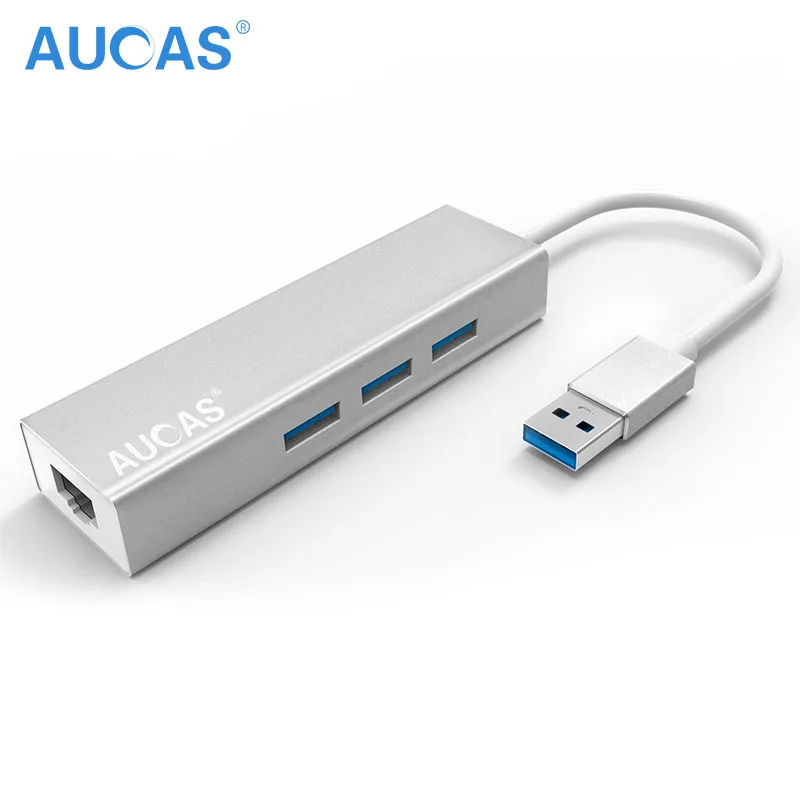 AUCAS Gigabit Ethernet сетевой адаптер RJ45 к USB 3,0 сетевая карта для Windows Micro Switch Ethernet USB адаптер