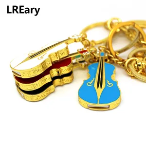 USB флеш-накопитель с рисунком скрипки, 8 ГБ, 16 ГБ, 32 ГБ, металлический гитарный накопитель, 4 Гб, дисковый ключ, музыкальные инструменты, USB 2,0
