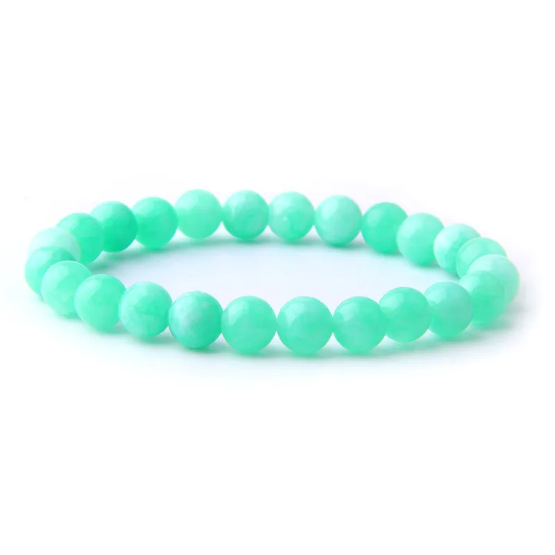 Натуральный камень Бусины из нефрита браслет Аква-бусины Круглый природный