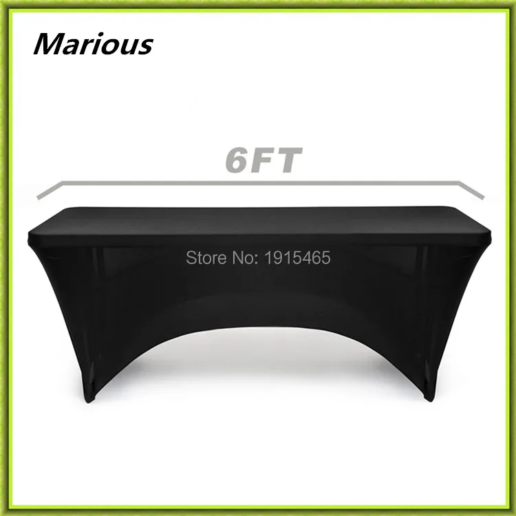 Marious бренд 10 шт 6 Футов Прямоугольные лайкра стрейч спандекс Скатерти эластичные