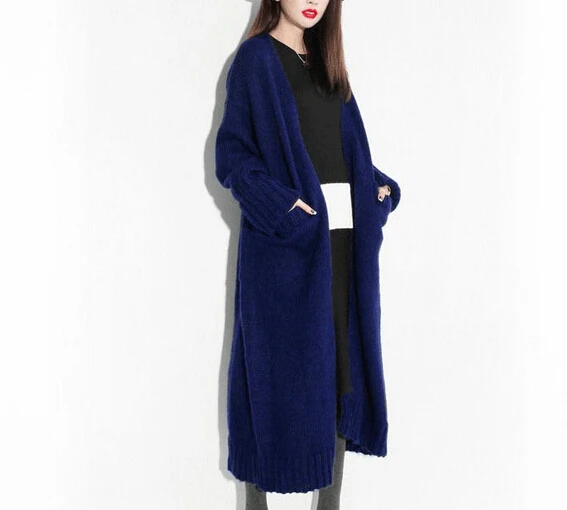 100% натуральная кашемировая смесь длинные кардиганы Модные женские кашемировые