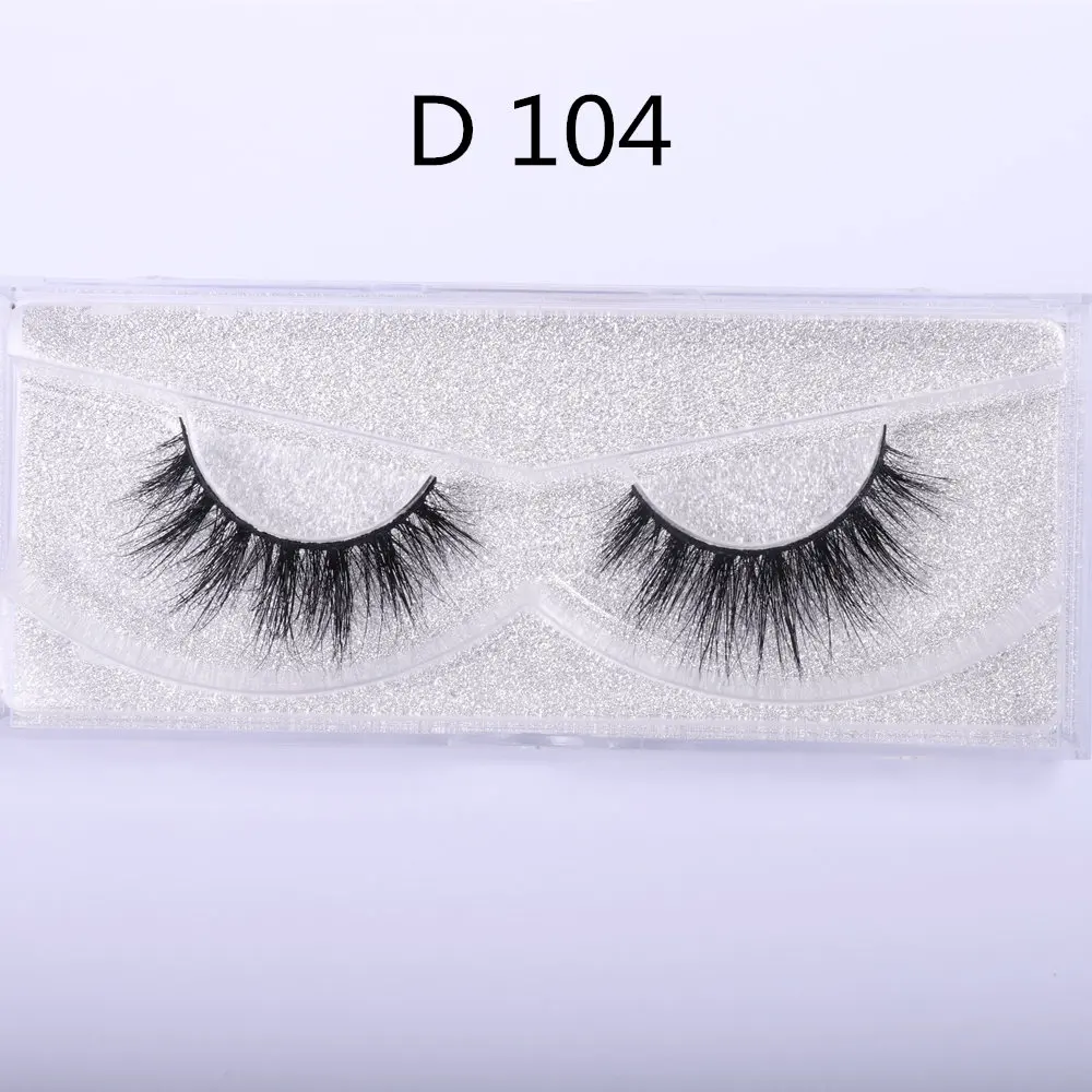 D104 WOWANGEL, норковые ресницы, 3D ресницы, толстые, ручная работа, ресницы, полная полоска, поддельные, Maquiagem, бесплатно, Роскошные, 1 пара, накладные ресницы D104 - Цвет: D104