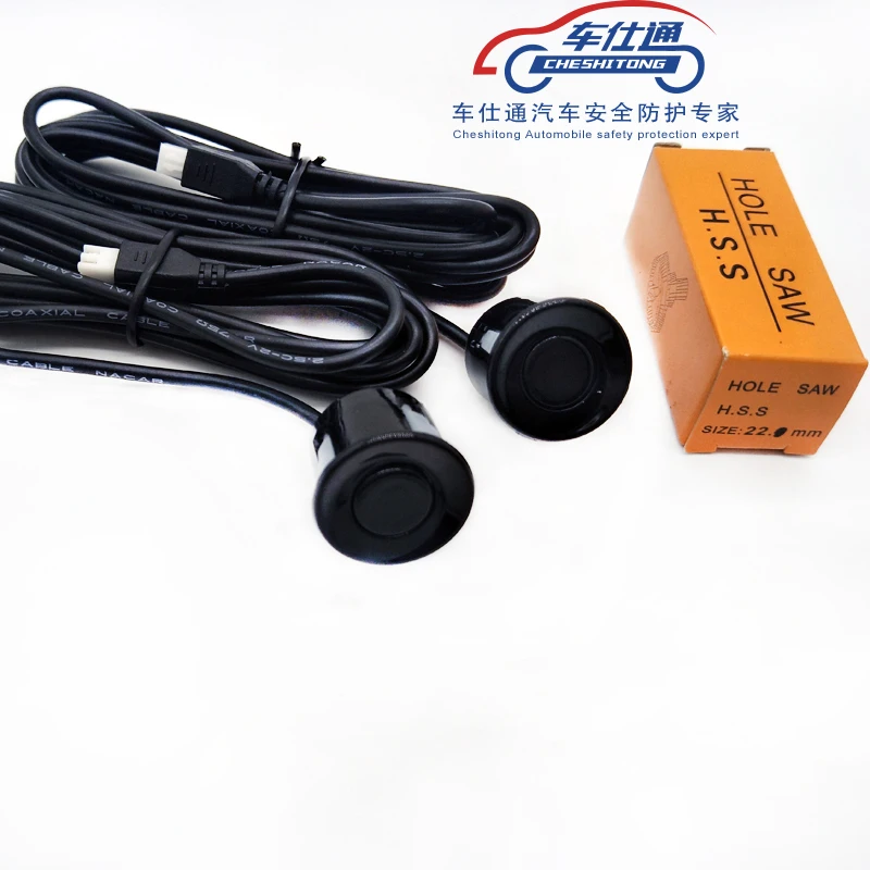 

2 Parking Sensors With Drill Hole Saw 22mm Car Parking Sensor Kit Reverse Radar Sound Alert Indicator System