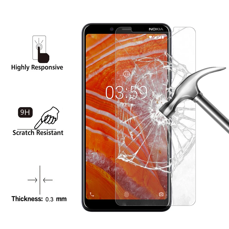 2.5D 9H для экрана из закаленного стекла Nokia 3 5 6 7 8 2 1 Экран протектор защитное стекло