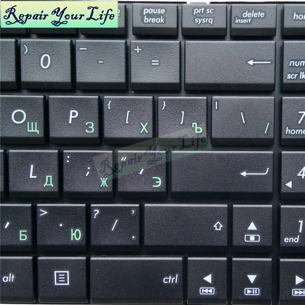 Клавиатура для ноутбука Asus N53J N53D N53S N61D N73S N73SC N90S N90SV N90SC русские стандарты RU черный