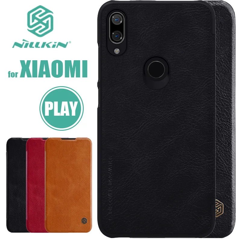 Чехол для Xiaomi Mi Play Nillkin Qin откидной кожаный чехол Роскошный деловой телефона