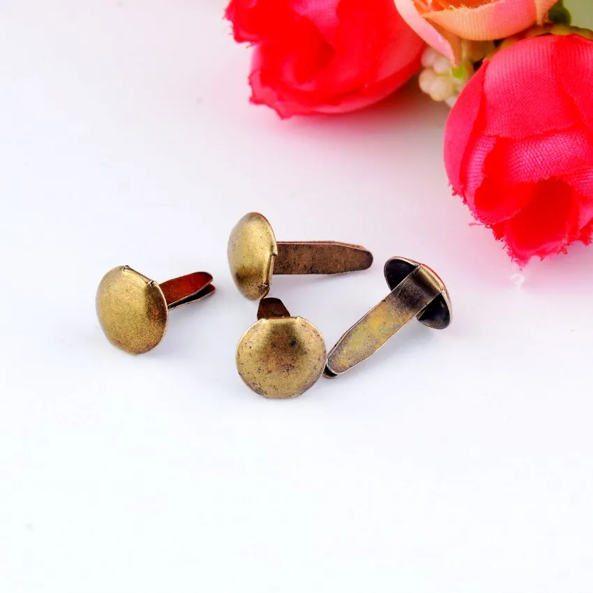

Бесплатная shipping-100pcs (4 цвета на выбор) Пастельные круглые штифтики для скрапбукинга, украшение для праздника и подарок 8x14mm