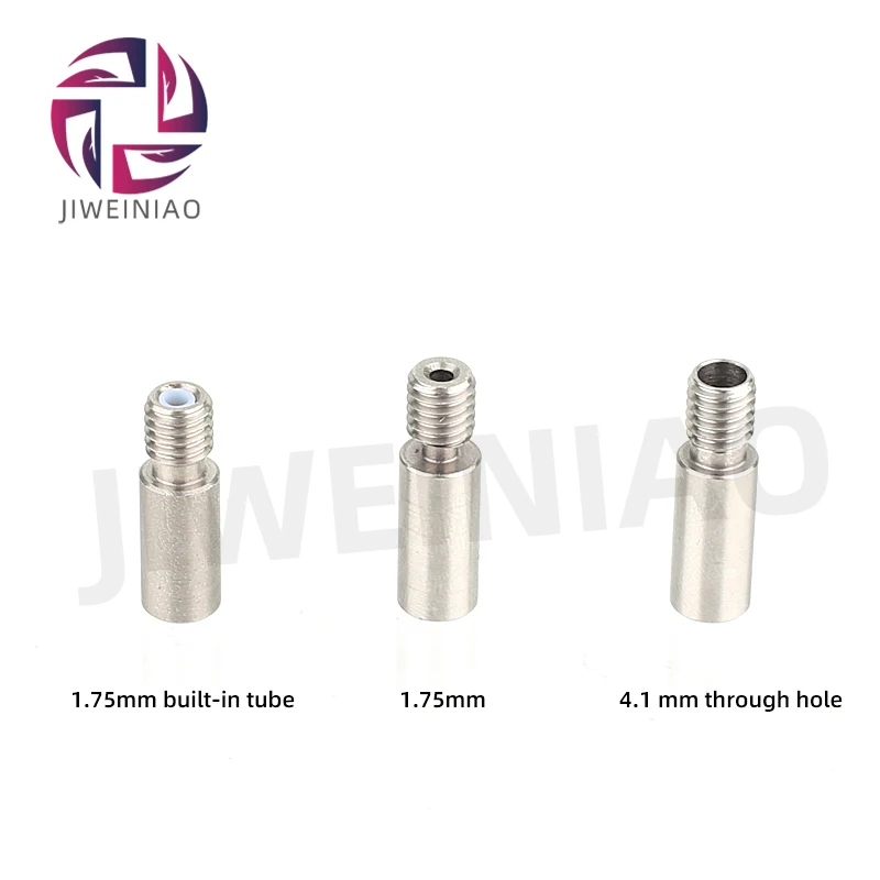 JIWEINIAO V6 Dual Hotend J-head Throats Тепловой разрыв для 1,75/3,0 мм/4,1 мм обновление нити 2 в 1 из горла 3d части принтера F1