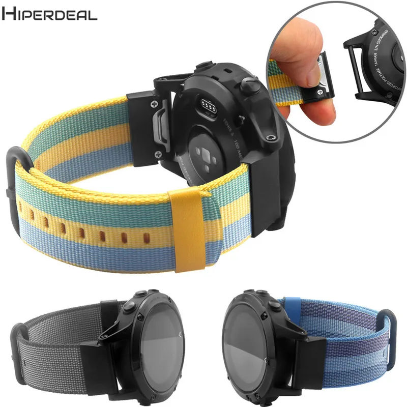 Аксессуар HIPERDEAL быстросъемный нейлоновый ремешок для Garmin Fenix 5 forerunner935 тканый approved