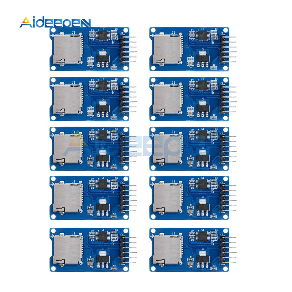10 шт. Micro SD Плата расширения памяти TF карта защитный модуль SPI для Arduino|Детали и
